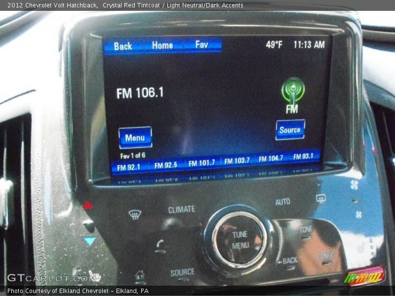 Crystal Red Tintcoat / Light Neutral/Dark Accents 2012 Chevrolet Volt Hatchback