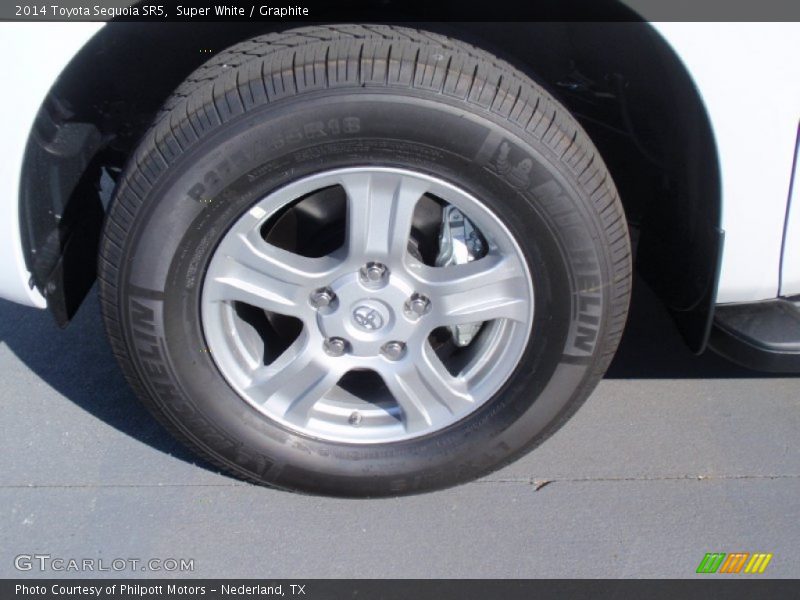 Super White / Graphite 2014 Toyota Sequoia SR5