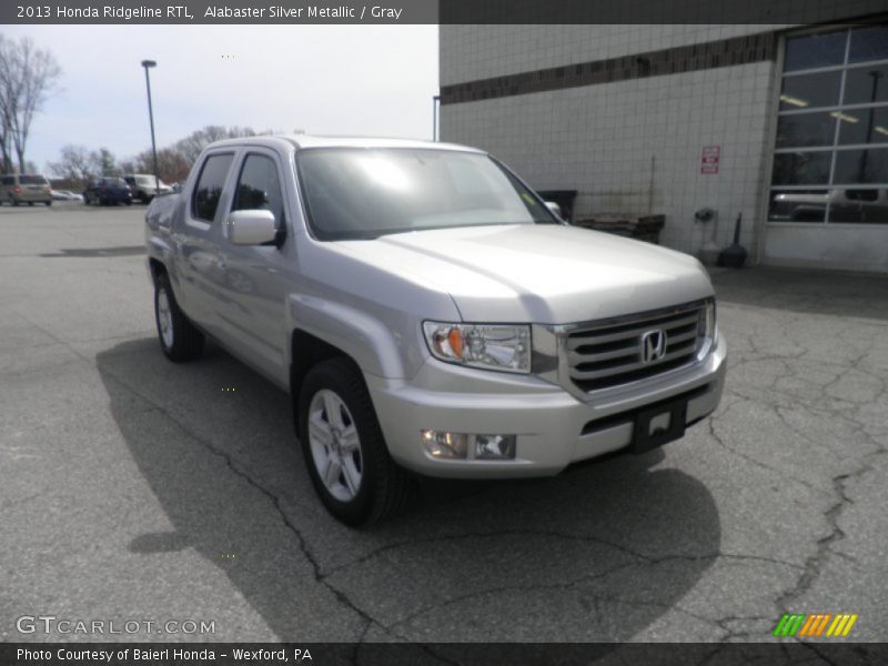 Alabaster Silver Metallic / Gray 2013 Honda Ridgeline RTL