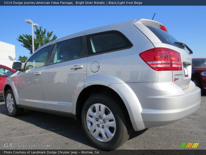 Bright Silver Metallic / Black/Light Frost Beige 2014 Dodge Journey Amercian Value Package