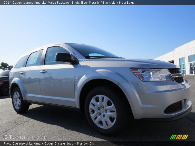 Bright Silver Metallic / Black/Light Frost Beige 2014 Dodge Journey Amercian Value Package