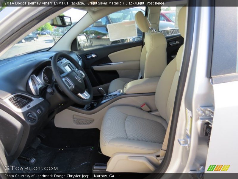 Bright Silver Metallic / Black/Light Frost Beige 2014 Dodge Journey Amercian Value Package