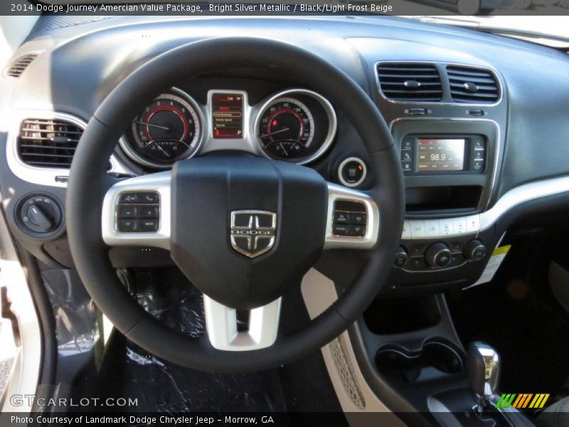 Bright Silver Metallic / Black/Light Frost Beige 2014 Dodge Journey Amercian Value Package