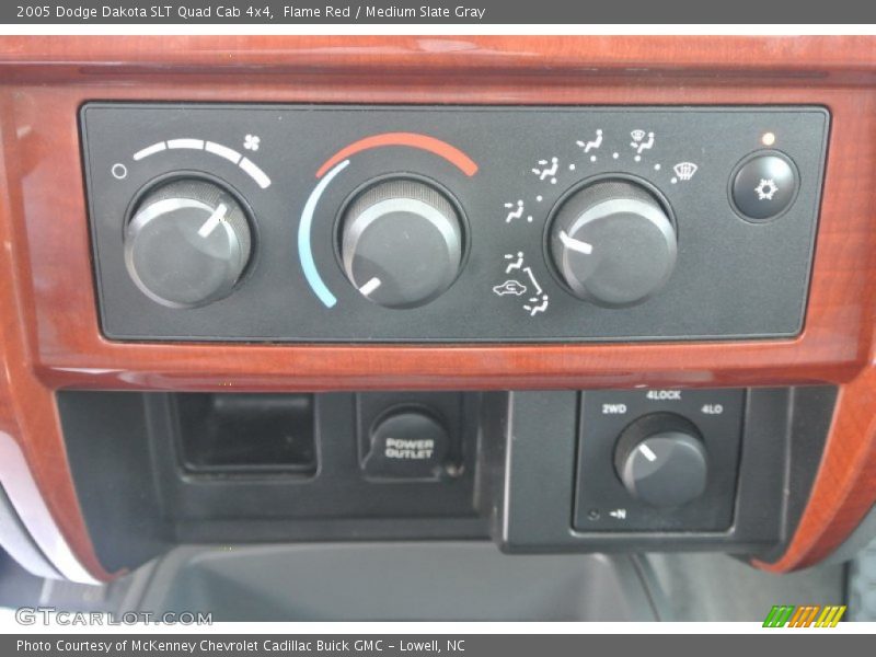 Flame Red / Medium Slate Gray 2005 Dodge Dakota SLT Quad Cab 4x4