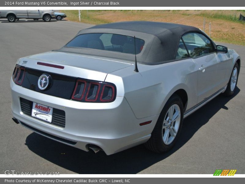 Ingot Silver / Charcoal Black 2014 Ford Mustang V6 Convertible