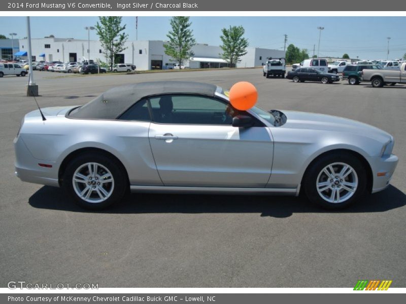 Ingot Silver / Charcoal Black 2014 Ford Mustang V6 Convertible