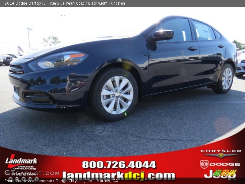 True Blue Pearl Coat / Black/Light Tungsten 2014 Dodge Dart SXT