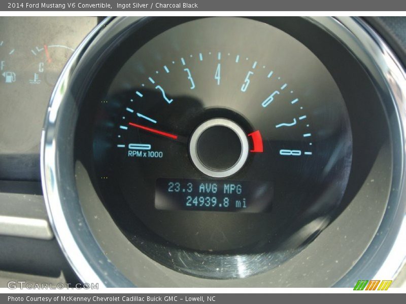 Ingot Silver / Charcoal Black 2014 Ford Mustang V6 Convertible