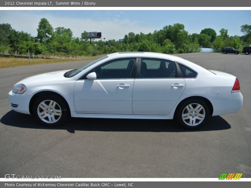 Summit White / Ebony 2012 Chevrolet Impala LT