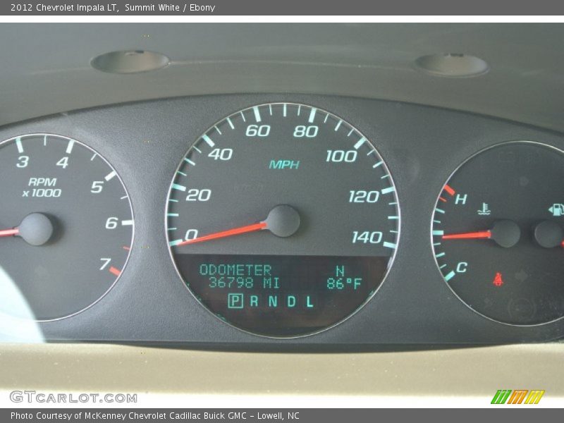 Summit White / Ebony 2012 Chevrolet Impala LT