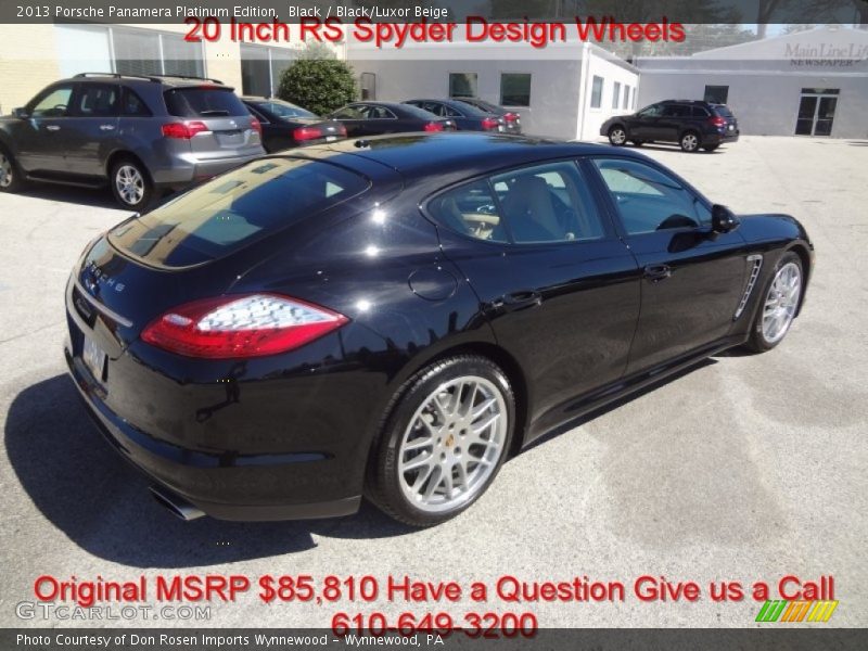 Black / Black/Luxor Beige 2013 Porsche Panamera Platinum Edition