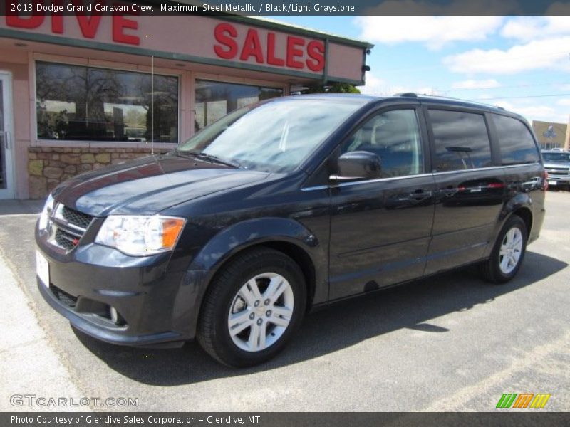 Maximum Steel Metallic / Black/Light Graystone 2013 Dodge Grand Caravan Crew