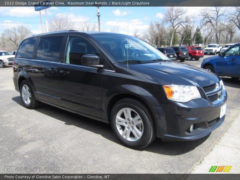 Maximum Steel Metallic / Black/Light Graystone 2013 Dodge Grand Caravan Crew