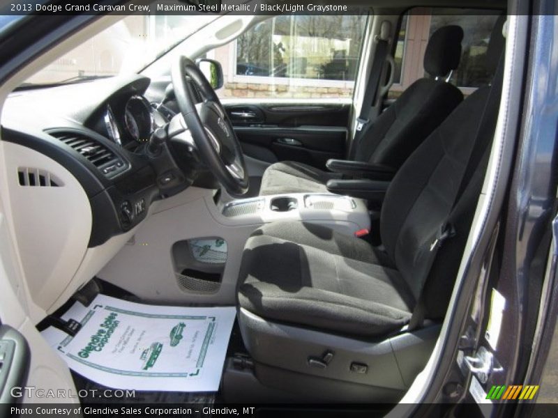 Maximum Steel Metallic / Black/Light Graystone 2013 Dodge Grand Caravan Crew
