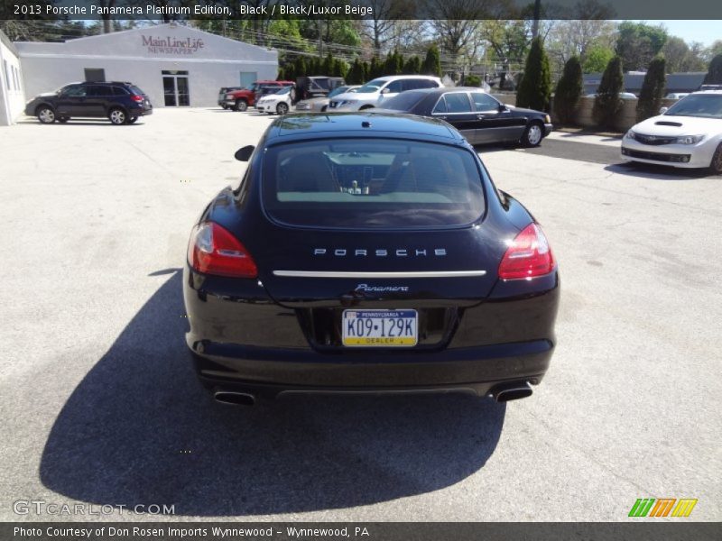 Black / Black/Luxor Beige 2013 Porsche Panamera Platinum Edition