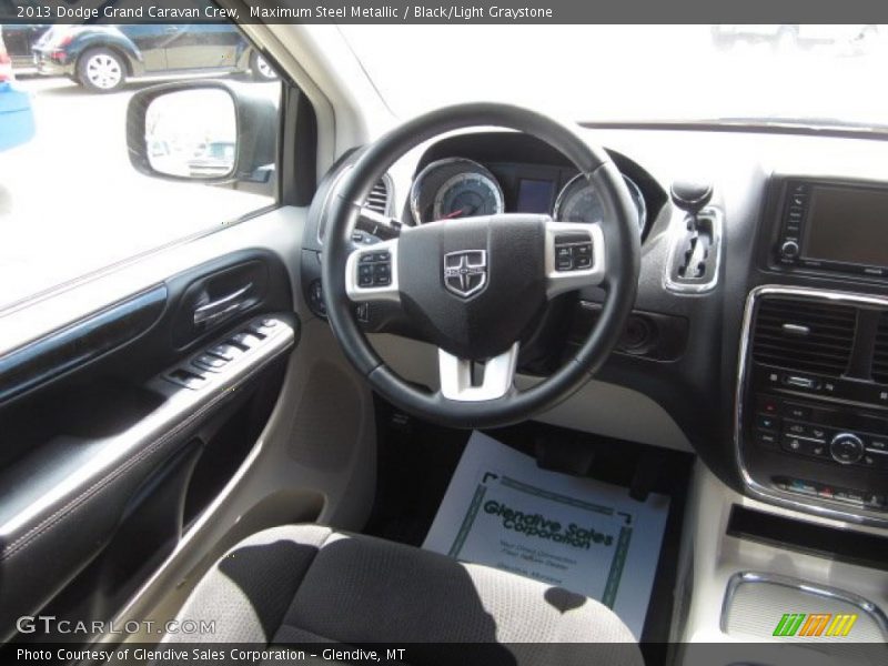 Maximum Steel Metallic / Black/Light Graystone 2013 Dodge Grand Caravan Crew