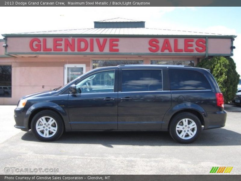 Maximum Steel Metallic / Black/Light Graystone 2013 Dodge Grand Caravan Crew