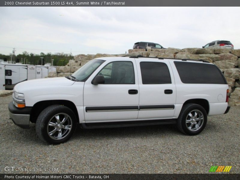 Summit White / Tan/Neutral 2003 Chevrolet Suburban 1500 LS 4x4