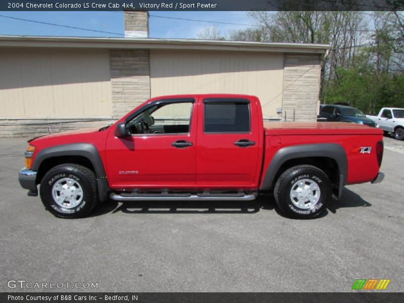 Victory Red / Sport Pewter 2004 Chevrolet Colorado LS Crew Cab 4x4