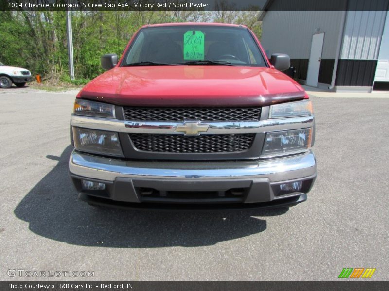 Victory Red / Sport Pewter 2004 Chevrolet Colorado LS Crew Cab 4x4