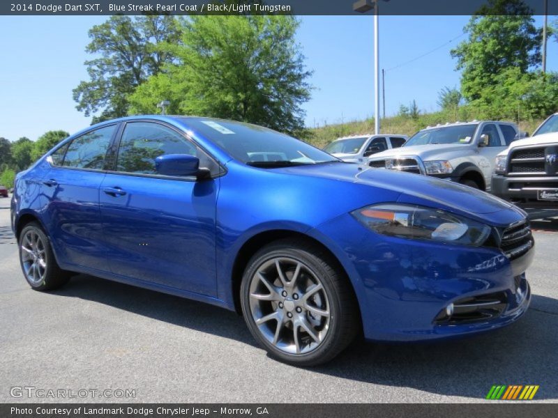 Blue Streak Pearl Coat / Black/Light Tungsten 2014 Dodge Dart SXT
