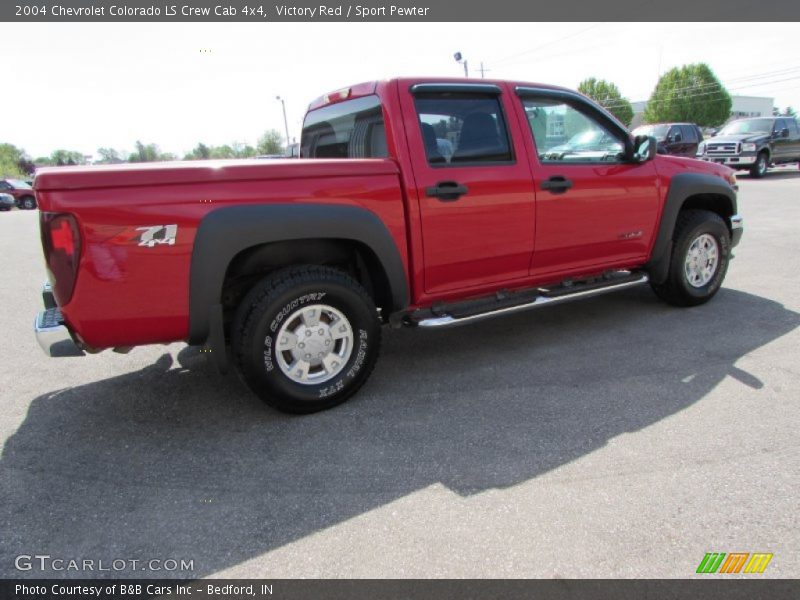 Victory Red / Sport Pewter 2004 Chevrolet Colorado LS Crew Cab 4x4