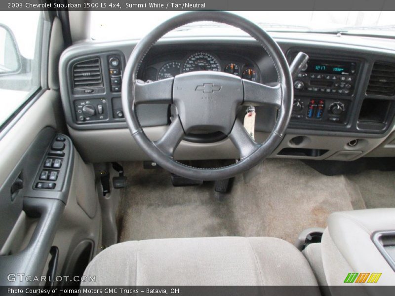 Summit White / Tan/Neutral 2003 Chevrolet Suburban 1500 LS 4x4