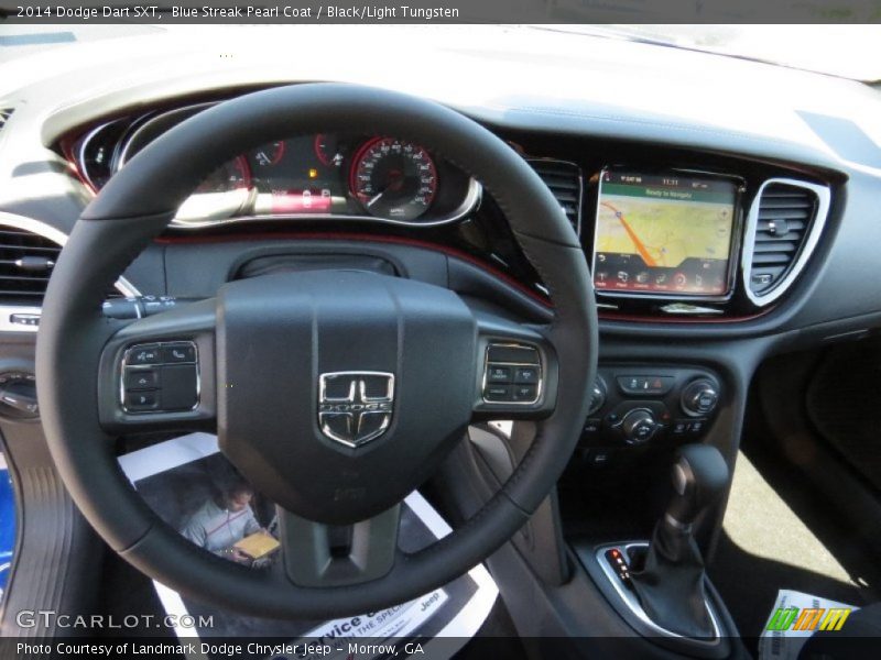 Blue Streak Pearl Coat / Black/Light Tungsten 2014 Dodge Dart SXT