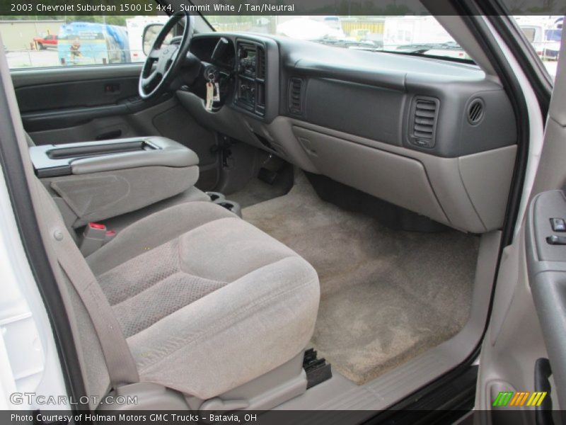 Summit White / Tan/Neutral 2003 Chevrolet Suburban 1500 LS 4x4