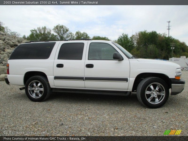 Summit White / Tan/Neutral 2003 Chevrolet Suburban 1500 LS 4x4