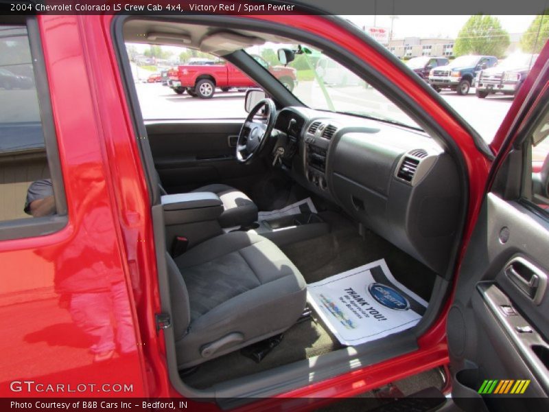 Victory Red / Sport Pewter 2004 Chevrolet Colorado LS Crew Cab 4x4