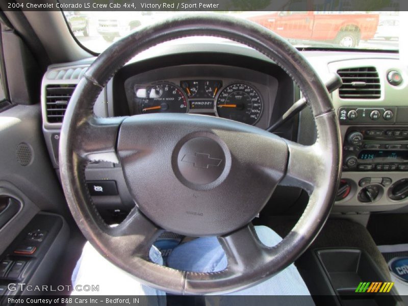 Victory Red / Sport Pewter 2004 Chevrolet Colorado LS Crew Cab 4x4