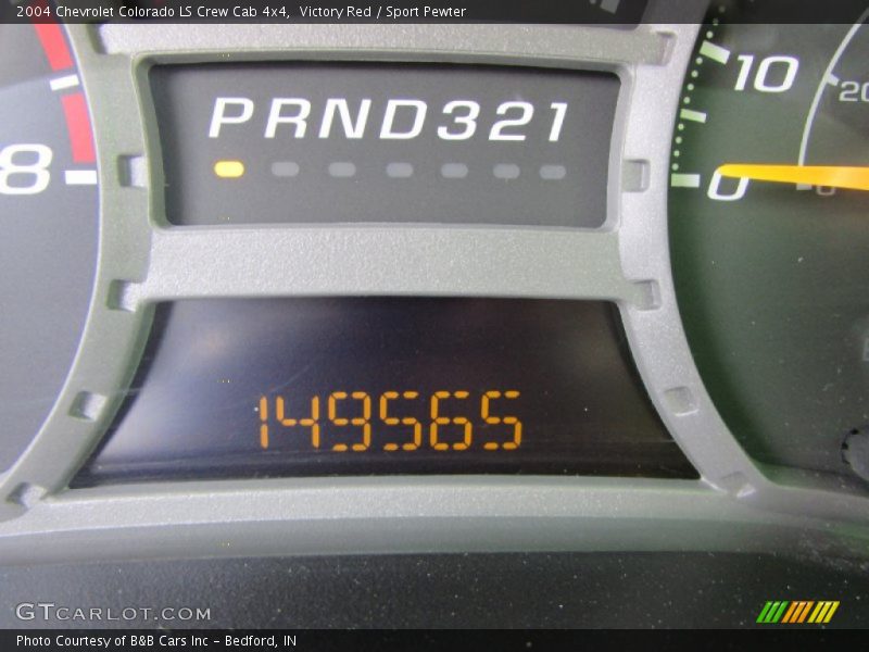 Victory Red / Sport Pewter 2004 Chevrolet Colorado LS Crew Cab 4x4