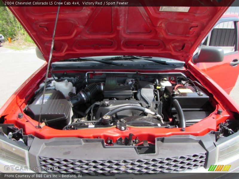 Victory Red / Sport Pewter 2004 Chevrolet Colorado LS Crew Cab 4x4