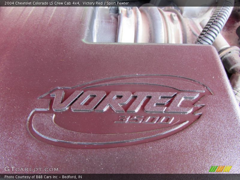 Victory Red / Sport Pewter 2004 Chevrolet Colorado LS Crew Cab 4x4