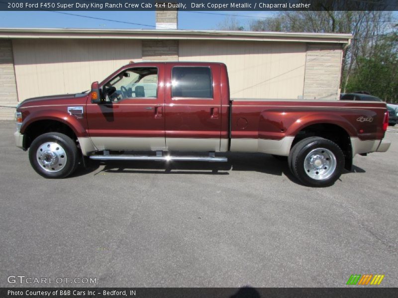 Dark Copper Metallic / Chaparral Leather 2008 Ford F450 Super Duty King Ranch Crew Cab 4x4 Dually