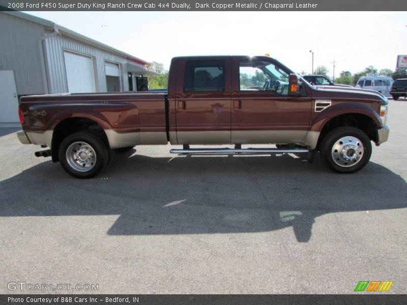 Dark Copper Metallic / Chaparral Leather 2008 Ford F450 Super Duty King Ranch Crew Cab 4x4 Dually