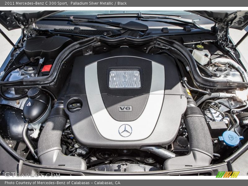Palladium Silver Metallic / Black 2011 Mercedes-Benz C 300 Sport