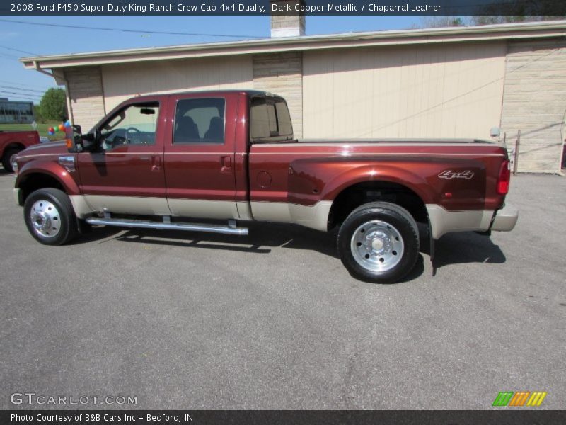 Dark Copper Metallic / Chaparral Leather 2008 Ford F450 Super Duty King Ranch Crew Cab 4x4 Dually