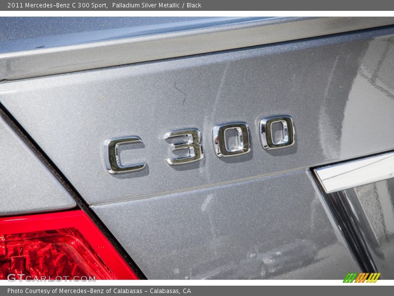 Palladium Silver Metallic / Black 2011 Mercedes-Benz C 300 Sport