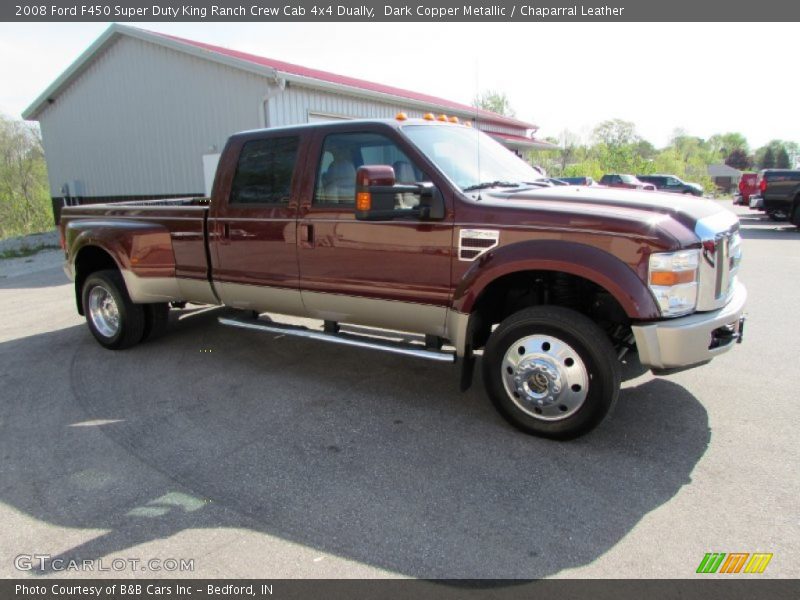 Dark Copper Metallic / Chaparral Leather 2008 Ford F450 Super Duty King Ranch Crew Cab 4x4 Dually