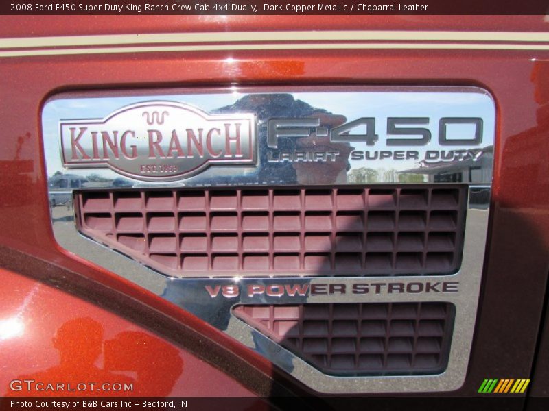 Dark Copper Metallic / Chaparral Leather 2008 Ford F450 Super Duty King Ranch Crew Cab 4x4 Dually