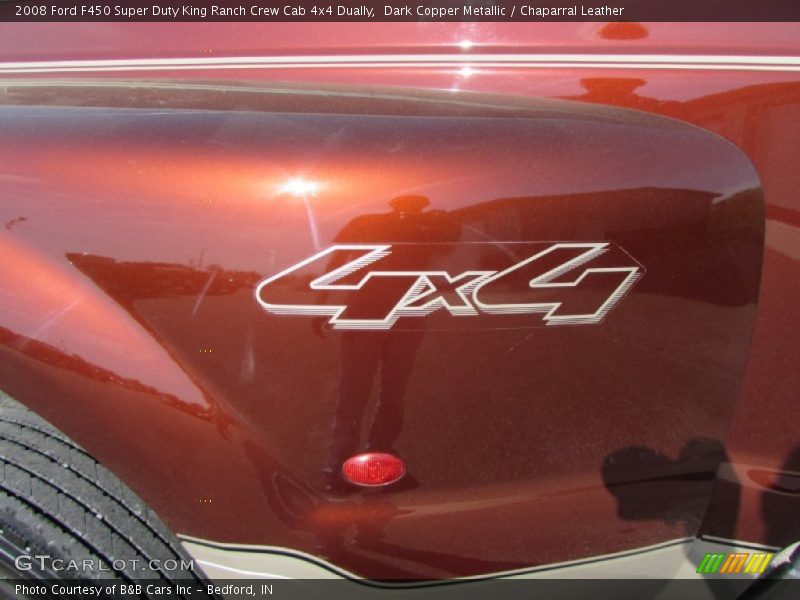 Dark Copper Metallic / Chaparral Leather 2008 Ford F450 Super Duty King Ranch Crew Cab 4x4 Dually