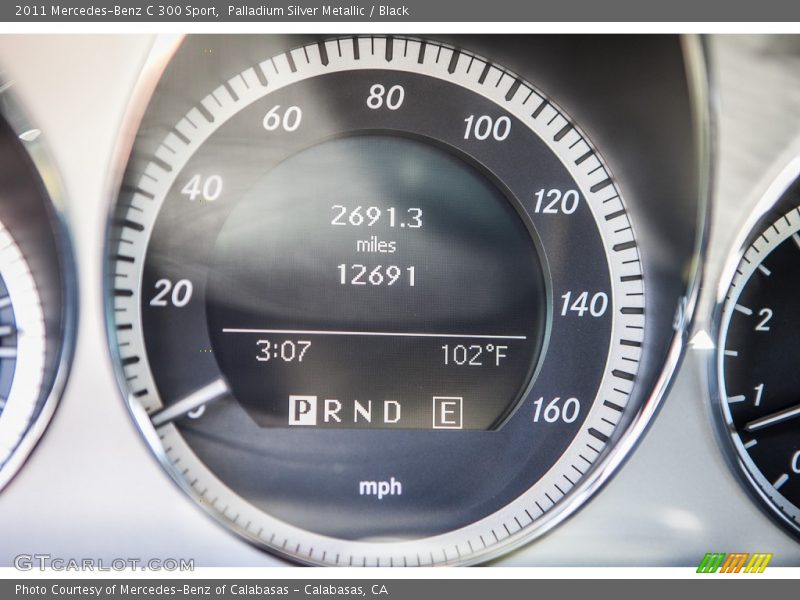 Palladium Silver Metallic / Black 2011 Mercedes-Benz C 300 Sport