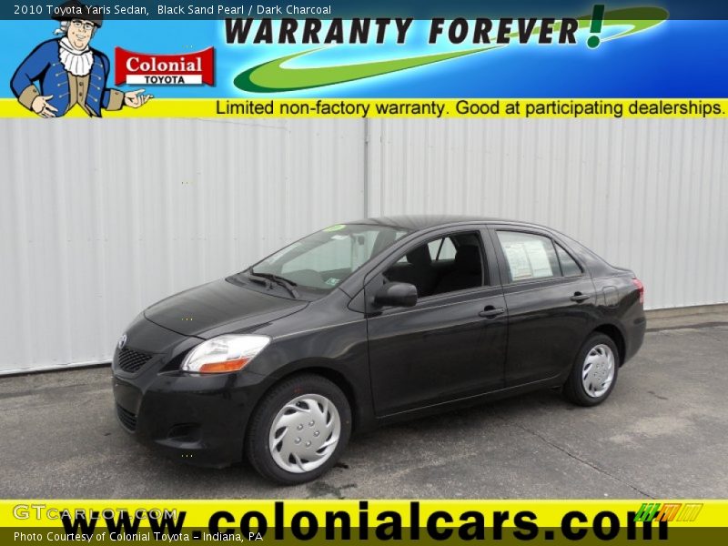Black Sand Pearl / Dark Charcoal 2010 Toyota Yaris Sedan