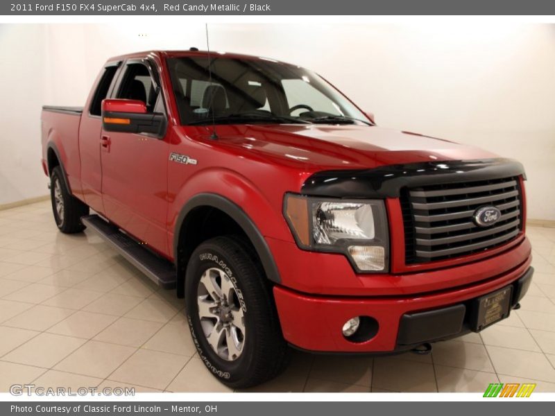 Red Candy Metallic / Black 2011 Ford F150 FX4 SuperCab 4x4