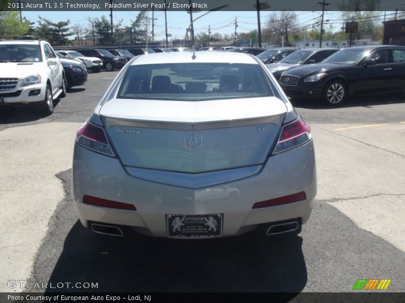 Paladium Silver Pearl / Ebony Black 2011 Acura TL 3.5 Technology