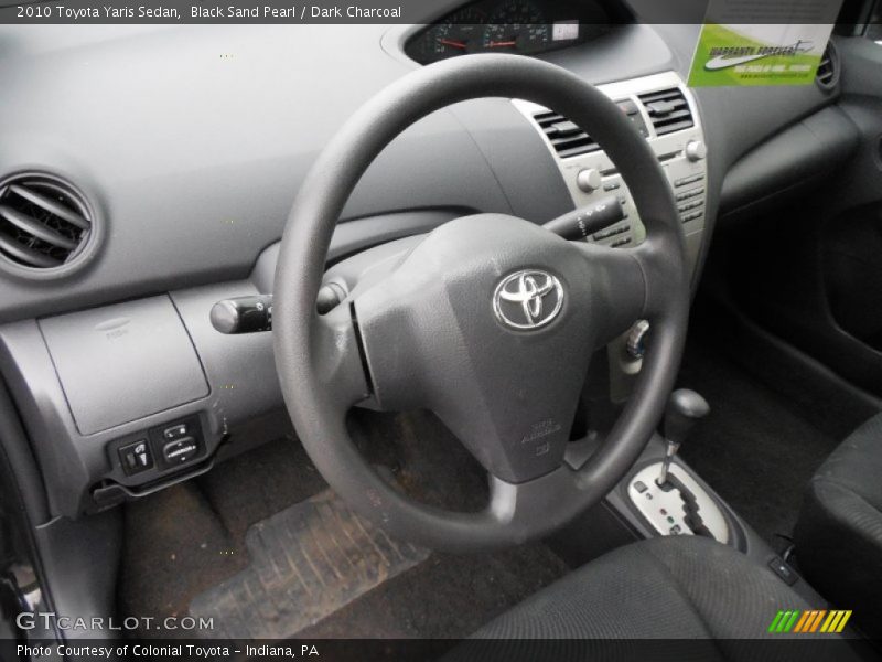 Black Sand Pearl / Dark Charcoal 2010 Toyota Yaris Sedan