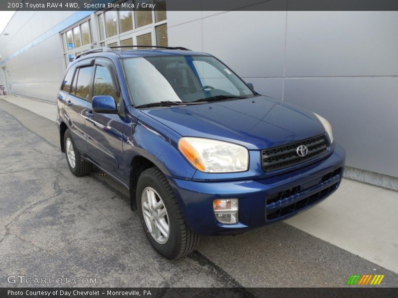 Spectra Blue Mica / Gray 2003 Toyota RAV4 4WD