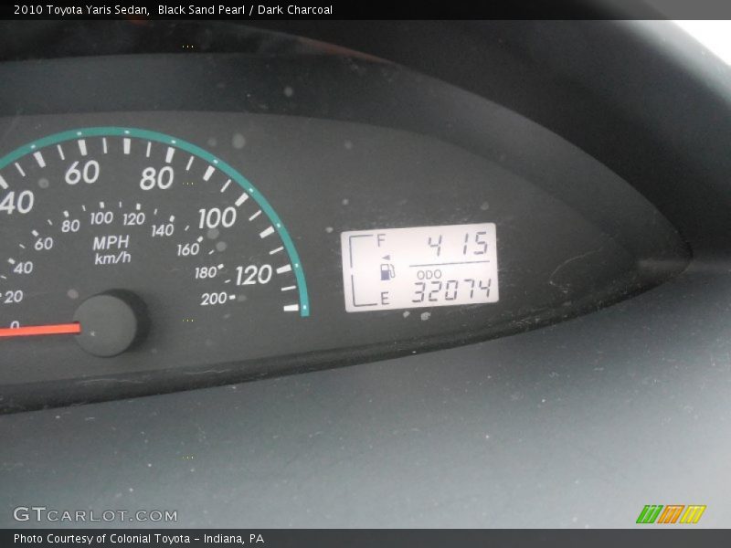 Black Sand Pearl / Dark Charcoal 2010 Toyota Yaris Sedan